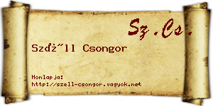 Széll Csongor névjegykártya
