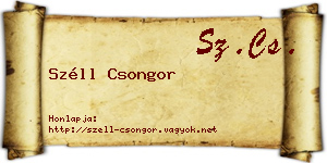 Széll Csongor névjegykártya