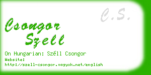 csongor szell business card